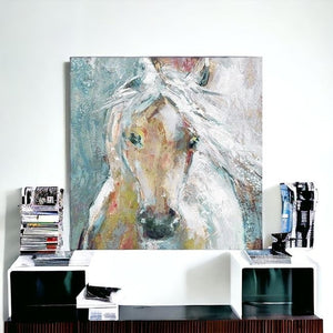 Homeroots Whimsical Horse Unframed Print Wall Art  Polyester 398933