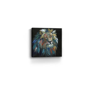 Homeroots Painted Lion Portrait Unframed Print Wall Art  Polyester 398943