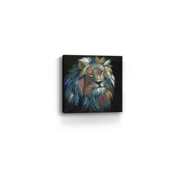 Homeroots Painted Lion Portrait Unframed Print Wall Art  Polyester 398943
