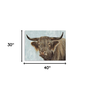 Homeroots 40" X 30"Bold No Bull Canvas Wall Art  Polyester 398959
