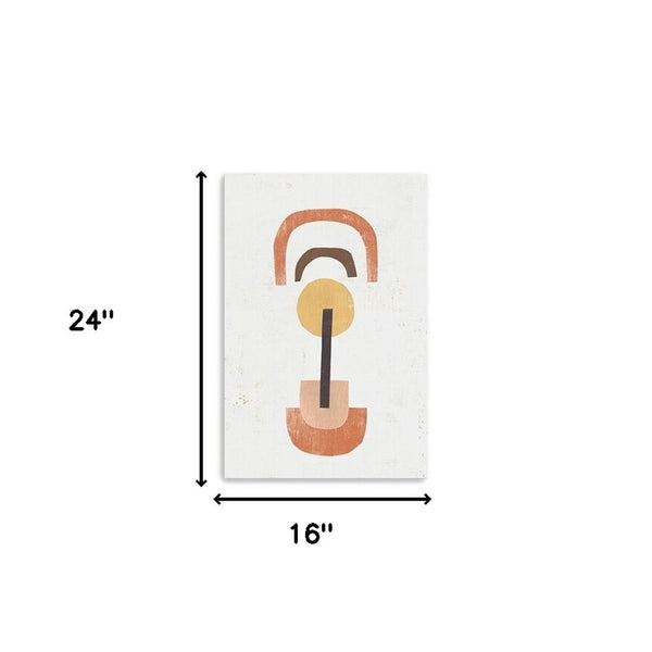 HomeRoots Abstract Shapes in Balance Stretched Canvas Print - Modern Art for Contemporary Home Décor 16"x24" 398963