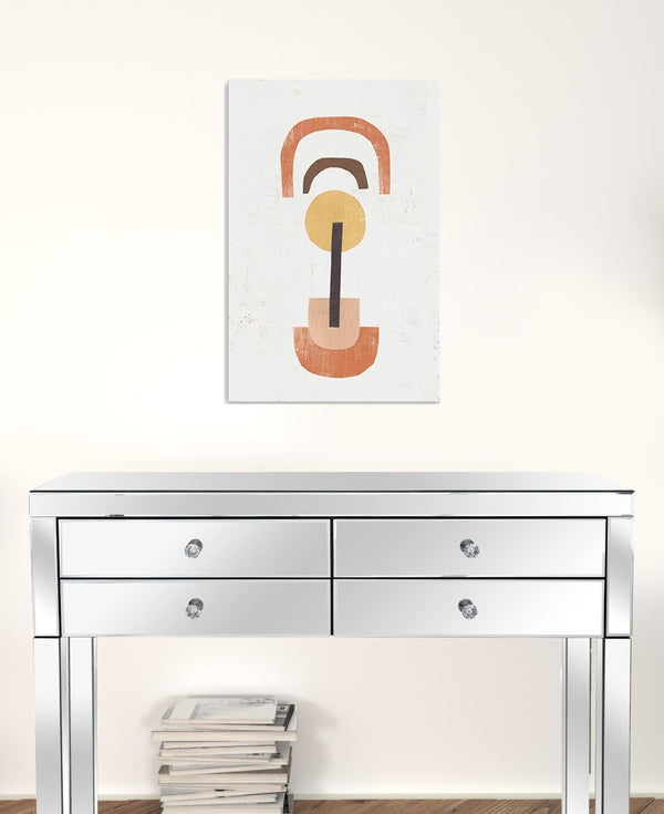 HomeRoots Abstract Shapes in Balance Stretched Canvas Print - Modern Art for Contemporary Home Décor 16"x24" 398963