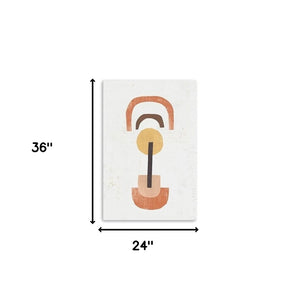 HomeRoots Abstract Shapes in Balance Stretched Canvas Print - Modern Art for Contemporary Home Décor 24"x36" 398964