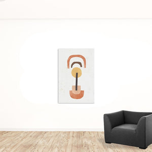 HomeRoots Abstract Shapes in Balance Stretched Canvas Print - Modern Art for Contemporary Home Décor 32"x48" 398965