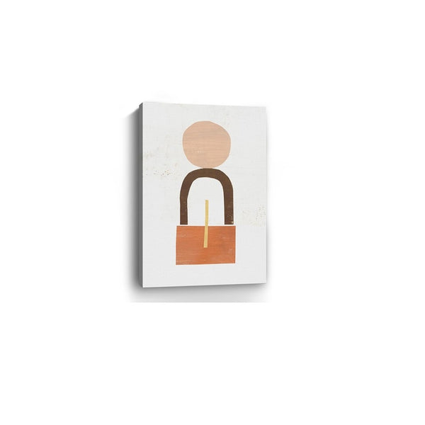HomeRoots Abstract Orange Shapes Canvas Art – Modern Minimalist Wall Décor for Living Spaces & Offices 16"x24" 398966
