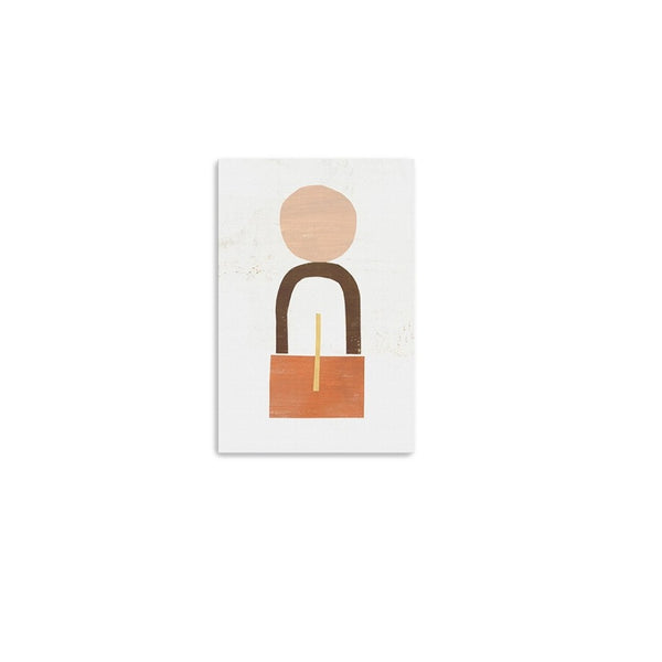 HomeRoots Abstract Orange Shapes Canvas Art – Modern Minimalist Wall Décor for Living Spaces & Offices 16"x24" 398966