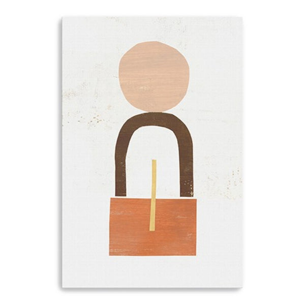 HomeRoots Abstract Orange Shapes Canvas Art – Modern Minimalist Wall Décor for Living Spaces & Offices 24"x36" 398967
