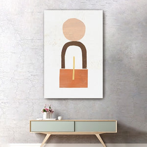HomeRoots Abstract Orange Shapes Canvas Art – Modern Minimalist Wall Décor for Living Spaces & Offices 24"x36" 398967