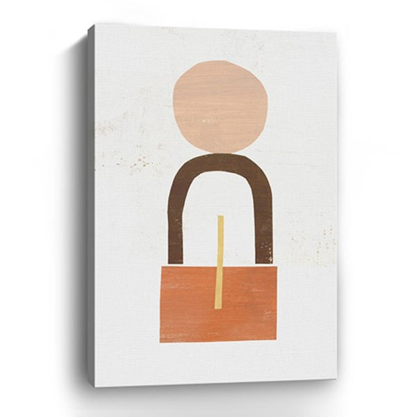 HomeRoots Abstract Orange Shapes Canvas Art – Modern Minimalist Wall Décor for Living Spaces & Offices 24"x36" 398967