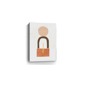 HomeRoots Abstract Orange Shapes Canvas Art – Modern Minimalist Wall Décor for Living Spaces & Offices 24"x36" 398967