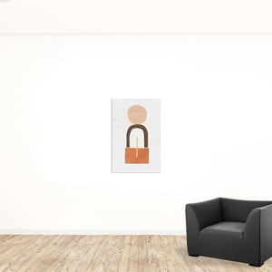 HomeRoots Abstract Orange Shapes Canvas Art – Modern Minimalist Wall Décor for Living Spaces & Offices 24"x36" 398967