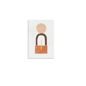 HomeRoots Abstract Orange Shapes Canvas Art – Modern Minimalist Wall Décor for Living Spaces & Offices 32"x48" 398968