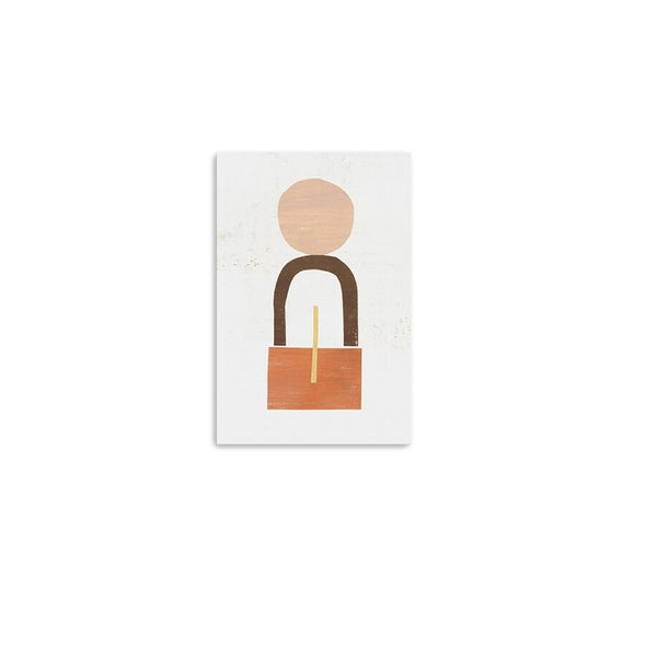HomeRoots Abstract Orange Shapes Canvas Art – Modern Minimalist Wall Décor for Living Spaces & Offices 32"x48" 398968