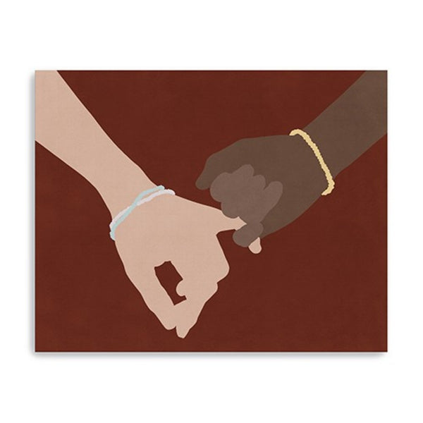 HomeRoots 24" Pinky Swear Friendship Promise Canvas Art - Heartfelt Unframed Decor for Your Space & Gifts 24"x30" 398970
