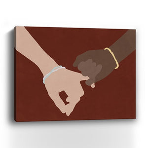 HomeRoots 24" Pinky Swear Friendship Promise Canvas Art - Heartfelt Unframed Decor for Your Space & Gifts 24"x30" 398970