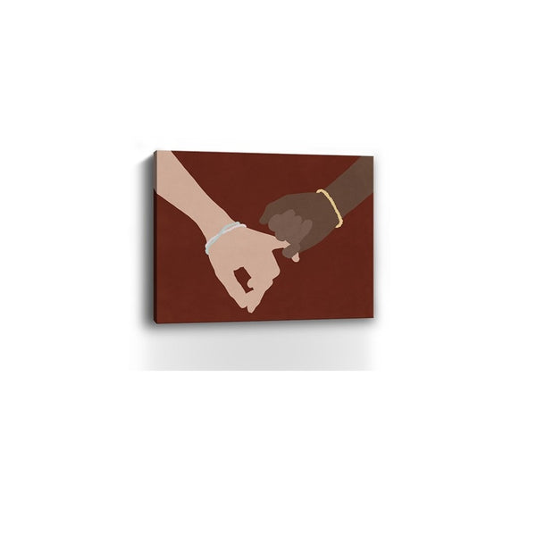 HomeRoots 24" Pinky Swear Friendship Promise Canvas Art - Heartfelt Unframed Decor for Your Space & Gifts 24"x30" 398970
