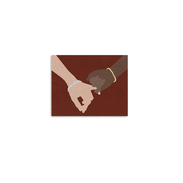 HomeRoots 24" Pinky Swear Friendship Promise Canvas Art - Heartfelt Unframed Decor for Your Space & Gifts 24"x30" 398970