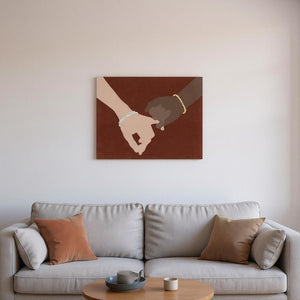 HomeRoots 24" Pinky Swear Friendship Promise Canvas Art - Heartfelt Unframed Decor for Your Space & Gifts 24"x30" 398970