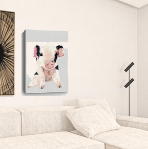 Homeroots Cute Pink Piglet Unframed Print Wall Art  Polyester 398984