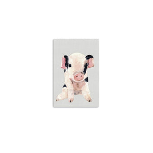 Homeroots Cute Pink Piglet Unframed Print Wall Art  Polyester 398985