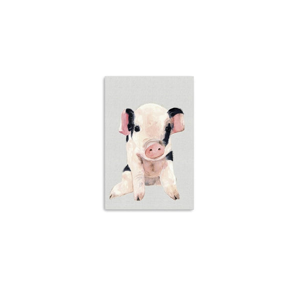Homeroots Cute Pink Piglet Unframed Print Wall Art  Polyester 398985