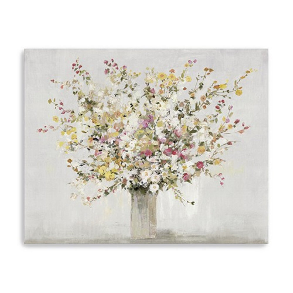 HomeRoots Large Canvas Wall Art of Colorful Wildflowers in Vase - Vibrant Floral Decor for Home or Office 24"x30" 398990