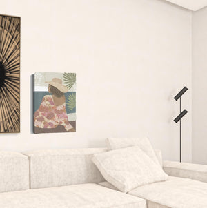 Homeroots Bohemian Terracotta Lady Unframed Print Wall Art  Polyester 398995