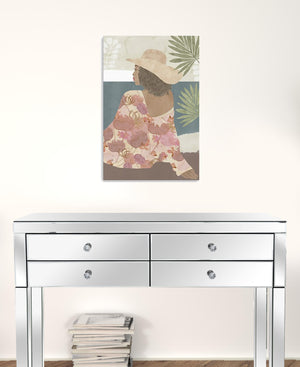 Homeroots Bohemian Terracotta Lady Unframed Print Wall Art  Polyester 398995