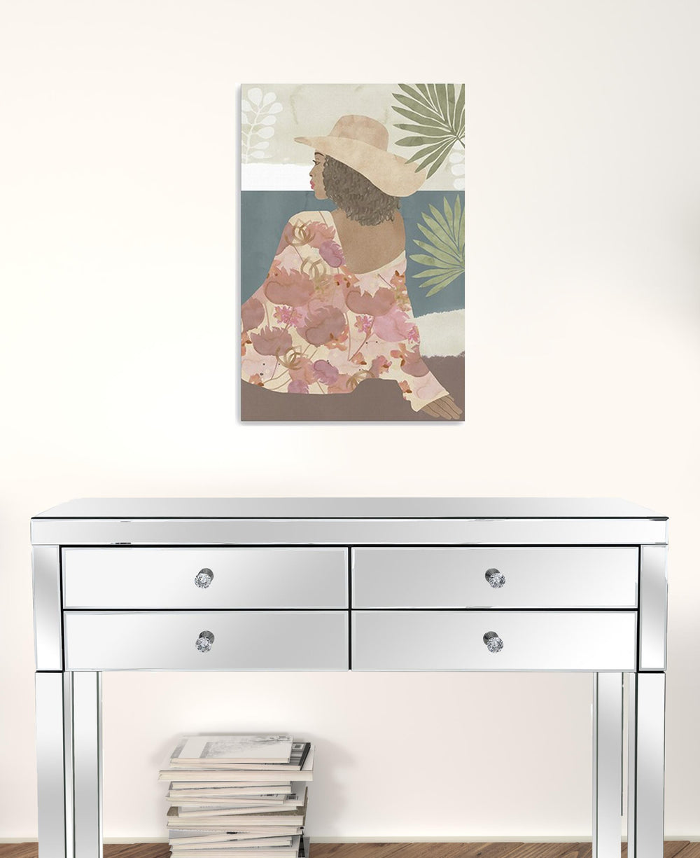 Homeroots Bohemian Terracotta Lady Unframed Print Wall Art  Polyester 398995