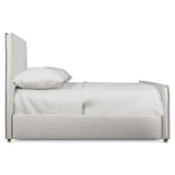 Sawyer King Panel Bed with Light Grey Upholstery