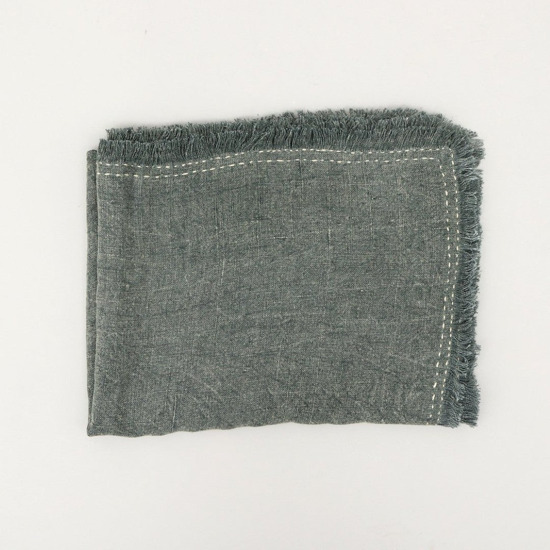 English Elm Linen Throw Blanket - Thumbnail 2