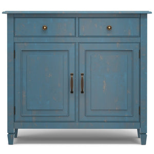 English Elm Connaught Coastal Cottage Pine Cabinet with Raised Panel Doors for Narrow Entryways B136P436038