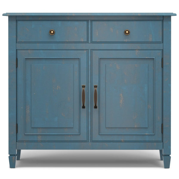 English Elm Connaught Coastal Cottage Pine Cabinet with Raised Panel Doors for Narrow Entryways B136P436038