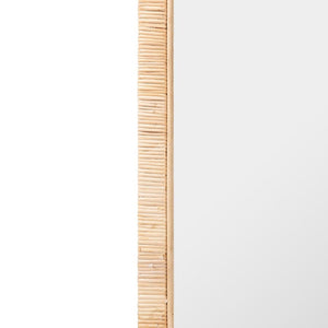 English Elm Round Braided Jute Rope Wall Mirror Natural Fiber Boho Coastal Accent Decor B2750P467772