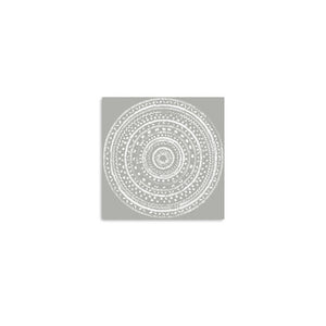 Homeroots Boho White Mandala Unframed Print Wall Art  Polyester 399002