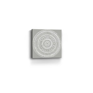 Homeroots Boho White Mandala Unframed Print Wall Art  Polyester 399003