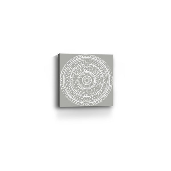 Homeroots Boho White Mandala Unframed Print Wall Art  Polyester 399003