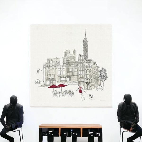 Homeroots Nyc Cafline Work Unframed Print Wall Art  Polyester 399007