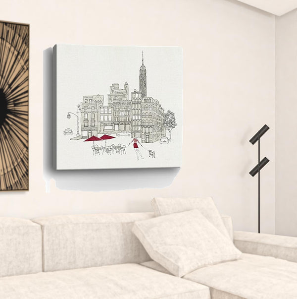 Homeroots Nyc Cafline Work Unframed Print Wall Art  Polyester 399009