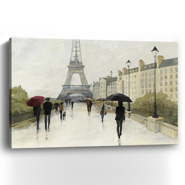 HomeRoots Parisian Rainy Day Canvas Print – Chic Wall Art with Timeless Charm for Stylish Home Décor 24"x36" 399017