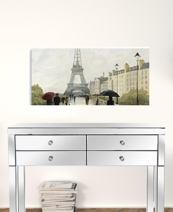 HomeRoots Parisian Rainy Day Canvas Print – Chic Wall Art with Timeless Charm for Stylish Home Décor 24"x36" 399017