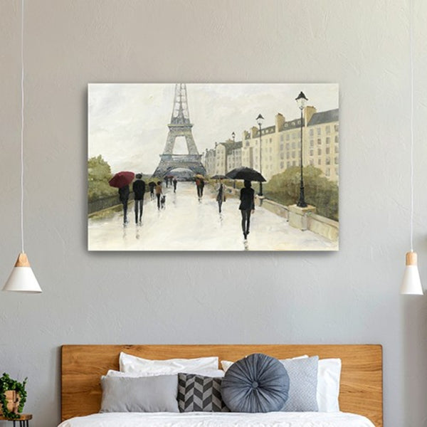 HomeRoots Parisian Rainy Day Canvas Print – Chic Wall Art with Timeless Charm for Stylish Home Décor 32"x48" 399018