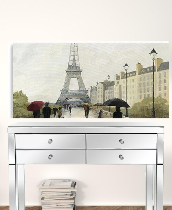 HomeRoots Parisian Rainy Day Canvas Print – Chic Wall Art with Timeless Charm for Stylish Home Décor 32"x48" 399018
