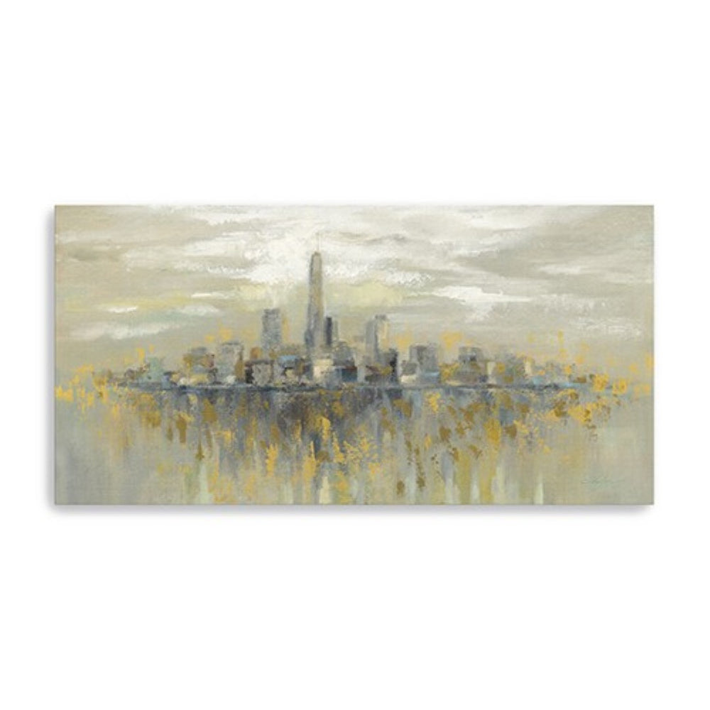 HomeRoots Artistic Manhattan Skyline Canvas Print - Modern Wall Art for Contemporary Home Decor & Offices 30"x60" 399032
