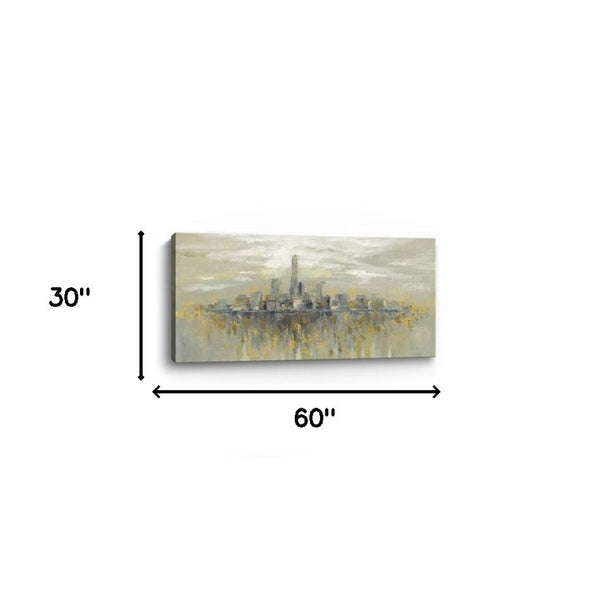HomeRoots Artistic Manhattan Skyline Canvas Print - Modern Wall Art for Contemporary Home Decor & Offices 30"x60" 399032