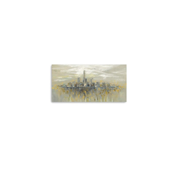 HomeRoots Artistic Manhattan Skyline Canvas Print - Modern Wall Art for Contemporary Home Decor & Offices 30"x60" 399032