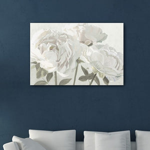 HomeRoots Neutral Flowers In Bloom Canvas Print - Elegant Unframed Wall Art for Modern Home Décor 16"x24" 399048