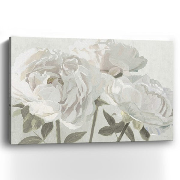 HomeRoots Neutral Flowers In Bloom Canvas Print - Elegant Unframed Wall Art for Modern Home Décor 16"x24" 399048