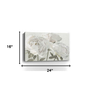 HomeRoots Neutral Flowers In Bloom Canvas Print - Elegant Unframed Wall Art for Modern Home Décor 16"x24" 399048