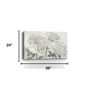 HomeRoots Neutral Flowers In Bloom Canvas Print - Elegant Unframed Wall Art for Modern Home Décor 24"x36" 399049